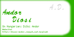 andor diosi business card